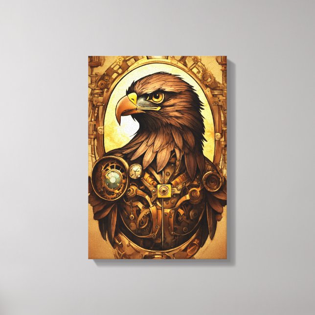 "Fierce Eagle Spirit | Bold & Powerful Eagle Desig Canvas Print (Front)