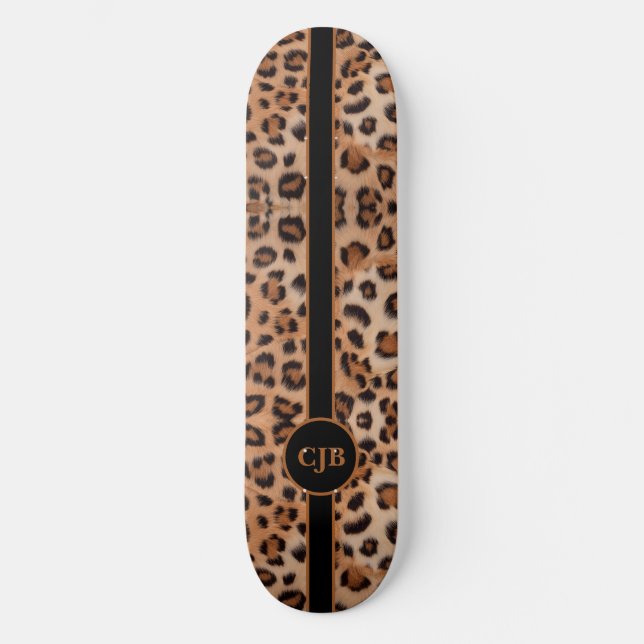 Fierce et Bold Leopard Motif Skateboard (Recto)