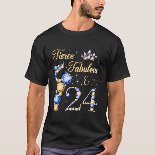 Fierce Fabulous 24 Years 24Th Ballerina Dancer T-Shirt (Front)