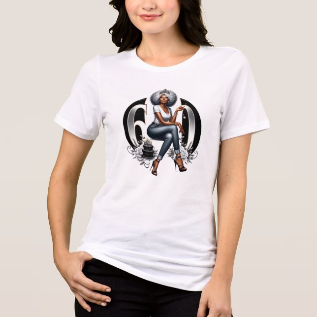 Fierce & Fabulous at 60 Tri-Blend Shirt (Front)