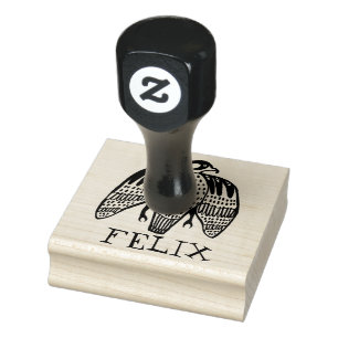 Fierce Falcon Birds Hand Drawn CUSTOMIZE IT Rubber Stamp