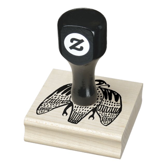 Fierce Falcon Birds Hand Drawn CUSTOMIZE IT Rubber Stamp (Stamp)