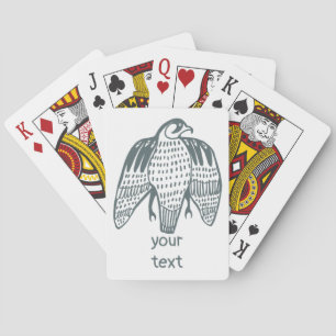 Fierce Falcon Illustrated Peregrine Playing Cards