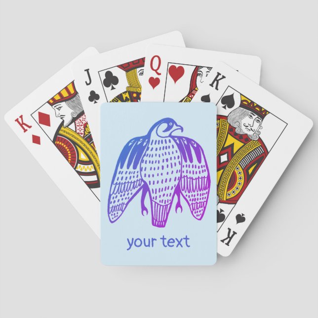 Fierce Falcon Illustrated Peregrine Playing Cards (Back)