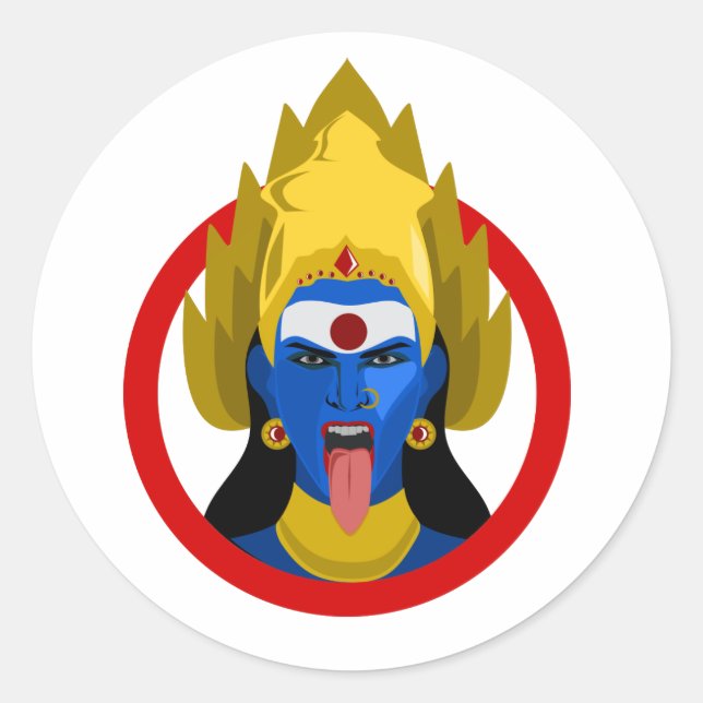 Fierce. Fearless. Divine. This Kali sticker (Front)