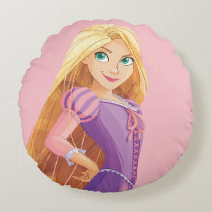 Fierce & Fearless Rapunzel Round Pillow
