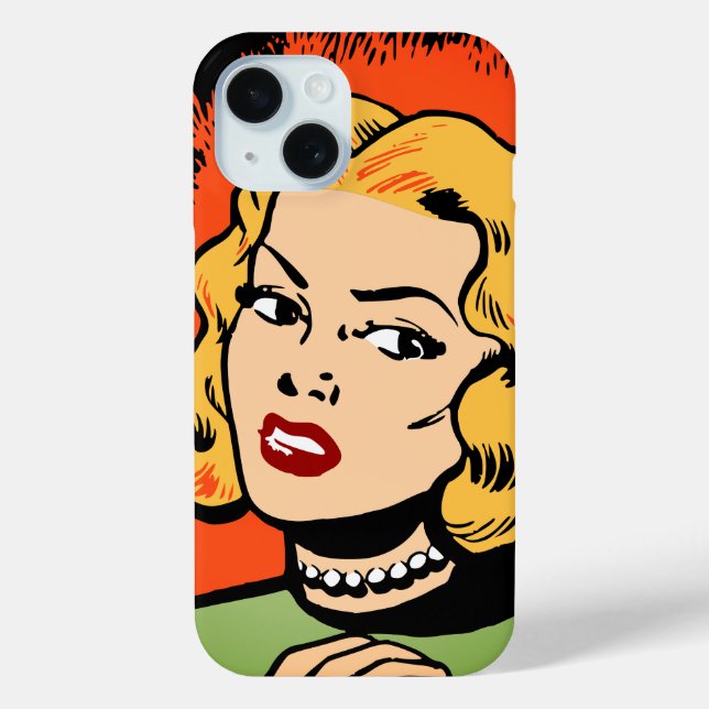 Fierce & Fearless: Retro Comic Book - Angry Woman Case-Mate iPhone Case (Back)