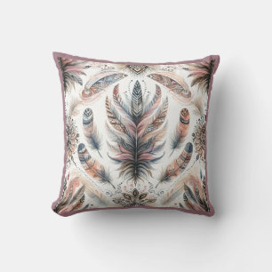 Fierce Feathers Throw Pillow
