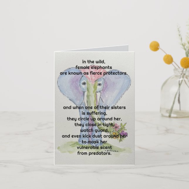 Fierce female friendship Folded Thank You Card (Front)