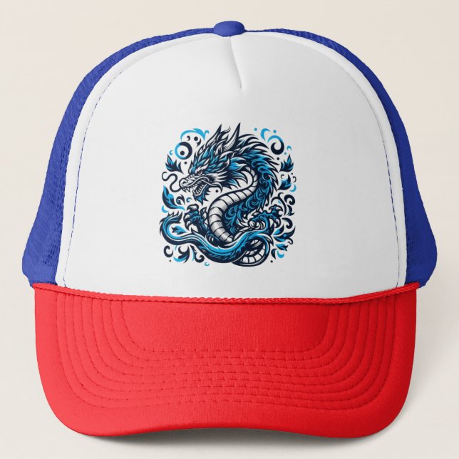 "Fierce Flame Dragon" Trucker Hat (Front)