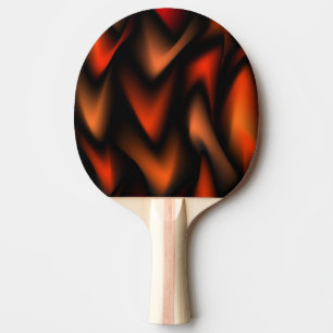 Fierce Flames Abstract Ping Pong Paddle