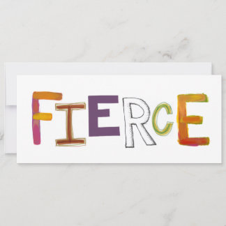 Fierce fun colourful art words strong bold brave