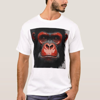 "Fierce Gorilla Graphic T-Shirt – Bold Animal Face