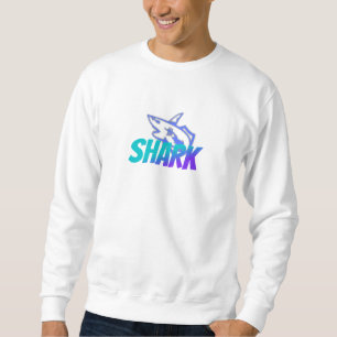 Fierce Gradient Shark Logo Bold Ocean Sweatshirt