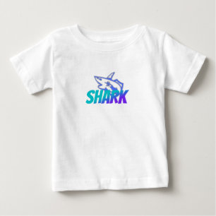 Fierce Gradient Shark Logo Bold Ocean Vibes Baby T-Shirt