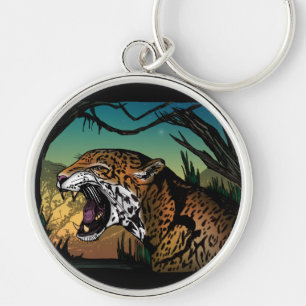 Fierce Growling Jaguar Jungle – Bold Keychain