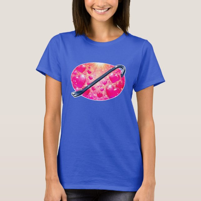 Fierce Heartbreaker Anime Hearts Crowbar Design T-Shirt (Front)