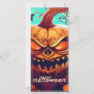 Fierce Jack-o-Lantern Bat Halloween Art
