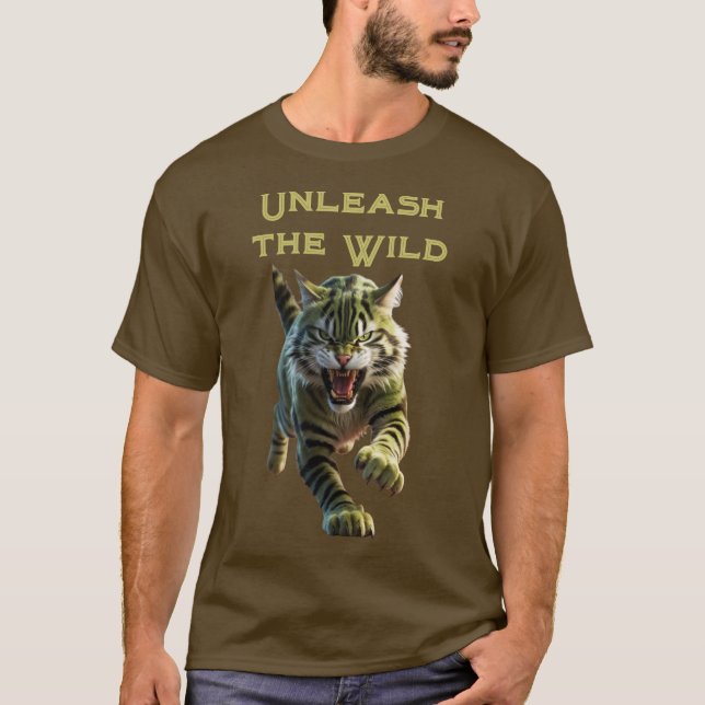 Fierce Leap: Pouncing Tiger Cub T-Shirt (Front)