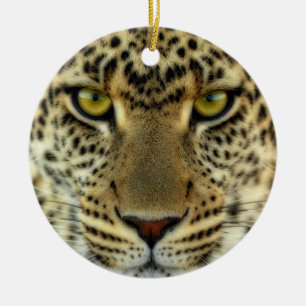 Fierce Leopard Ceramic Ornament