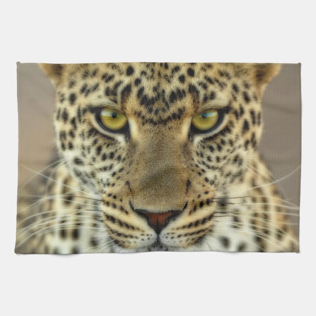Fierce Leopard Kitchen Towel (Horizontal)
