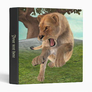 Fierce Lioness Jungle Adventure Art Binder