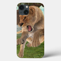 Fierce Lioness Jungle Adventure Art