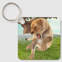 Fierce Lioness Jungle Adventure Art