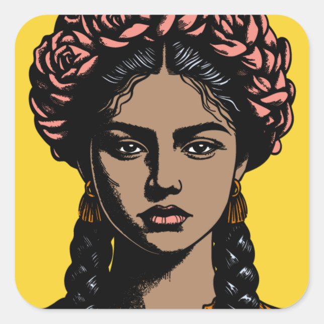 Fierce Mexican Beauty Stickers (Front)