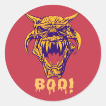 Fierce Monster BOO Halloween Scary Design Stickers