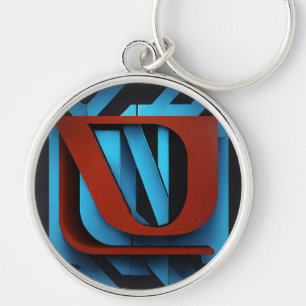 Fierce Netflix Logo on Black and Blue Background- Keychain
