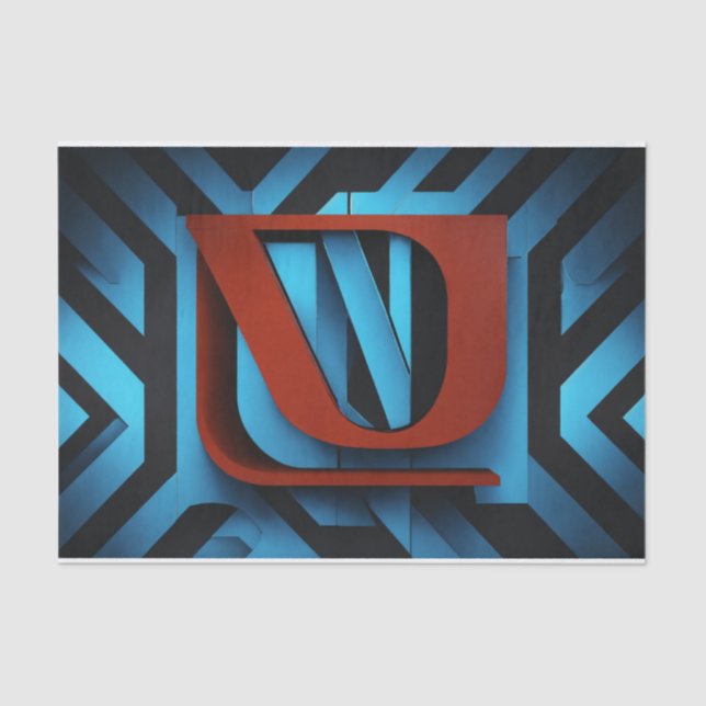 Fierce Netflix Logo on Black and Blue Background- Tissue Paper (Front)