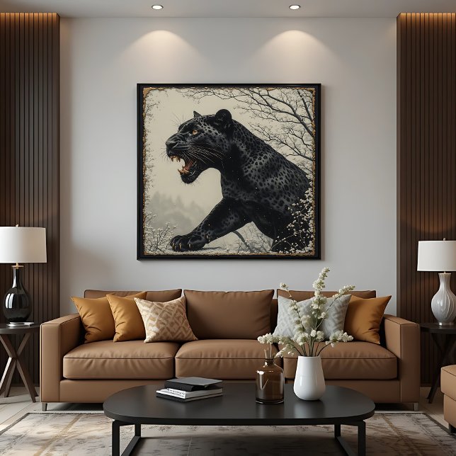 Fierce Panther Dark Fantasy Canvas Print (Creator Uploaded)