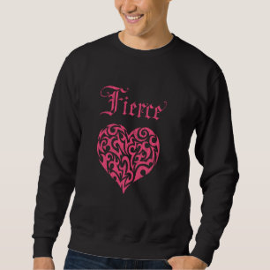 Fierce Pink Heart Tribal Vintage Sweatshirt