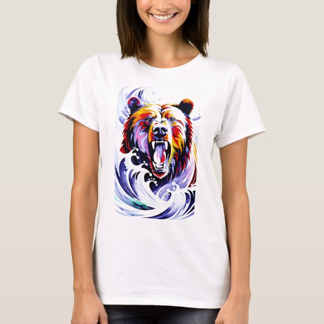 Fierce Roaring Bear T-Shirt (Front)