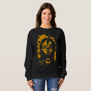 Fierce roaring lion splash art sweatshirt