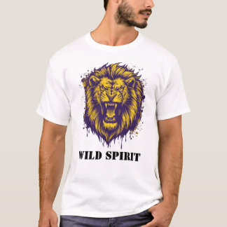 Fierce Roaring Lion Wild Spirit Graphic T-Shirt