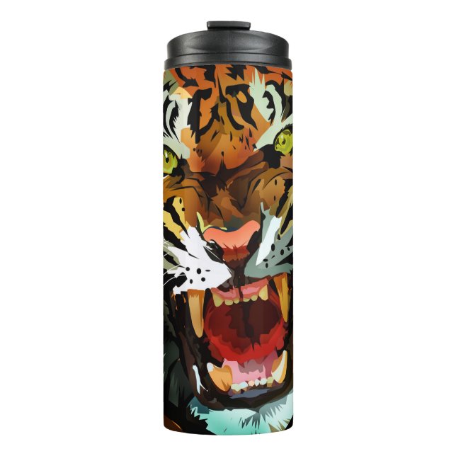 Fierce Roaring Tiger Insulated Tumbler Bold (Front)