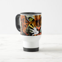 Fierce Roaring Tiger Travel Coffee Mug Bold