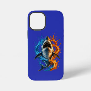 Fierce Shark Beach Towel – Blue & Orange Ocean Spl iPhone 12 Mini Case