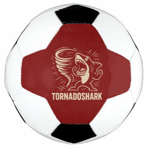 Fierce shark tornado art design for viral  soccer ball