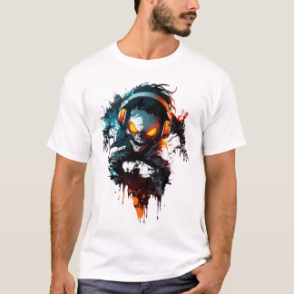 Fierce Skull Headphones T-Shirt