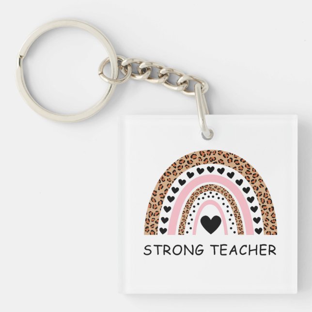 Fierce Teacher Valentine Keychain (Front)