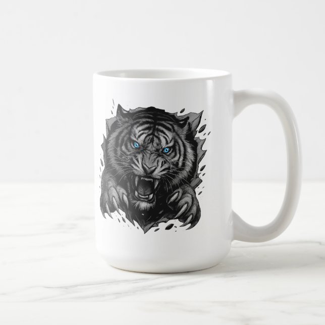Fierce Tiger Breakthrough: Bold & Wild Coffee Mug (Right)