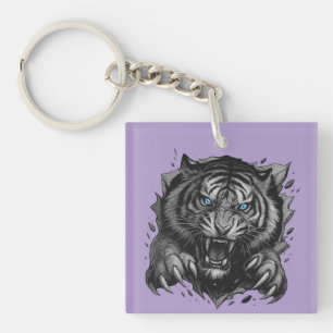 Fierce Tiger Breakthrough: Bold & Wild Keychain