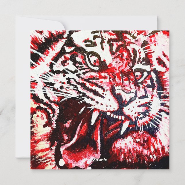 Fierce Tiger Holiday Card (Back)