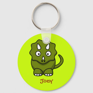 Fierce triceratops keychain