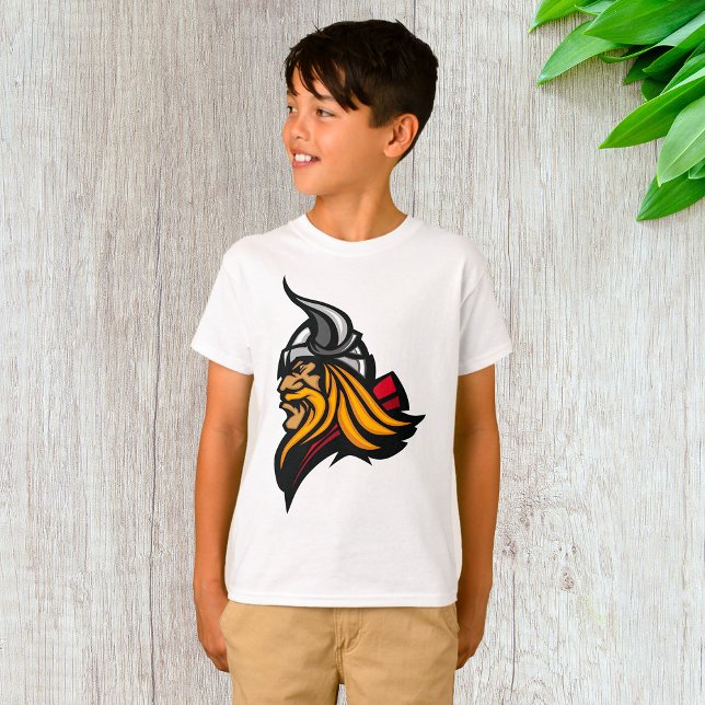 Fierce Viking Warrior Head Norse Helmet and Beard  T-Shirt (Creator Uploaded)