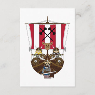 Fierce Vikings on Longship RSVP Card