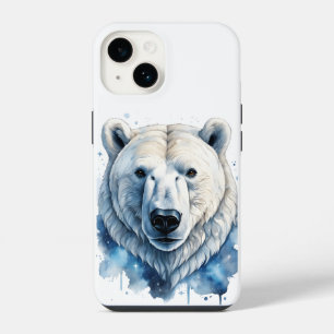 Fierce Watercolor Polar Bear iPhone 14 Case